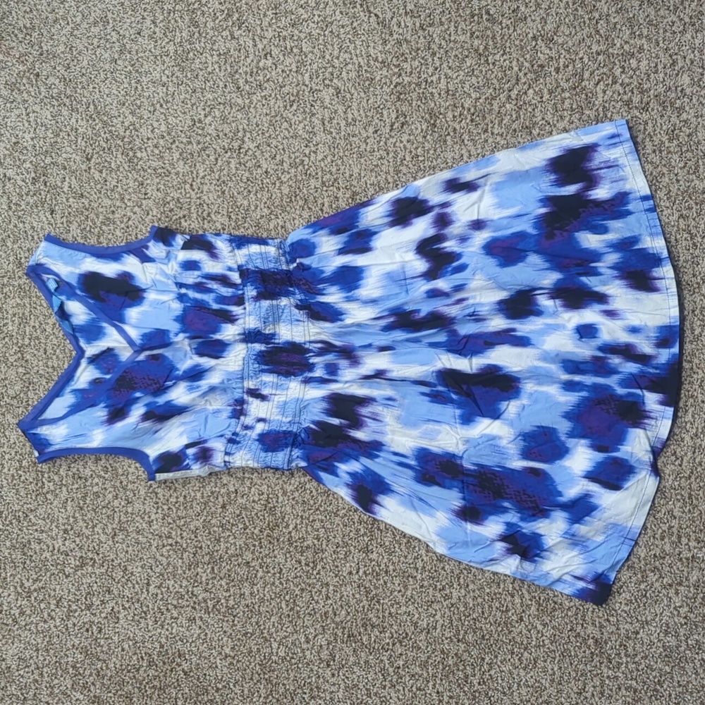 Simply Vera Vera Wang cotton blend sundress sleeveless elastic waist tie…